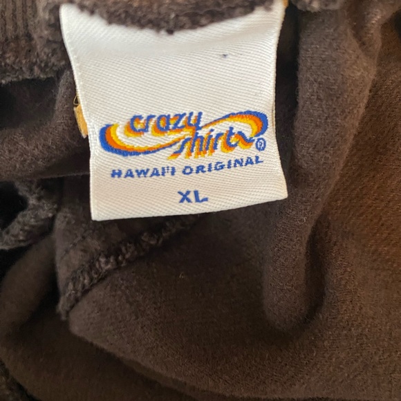 Crazy Shirts Hawaii XL Root Beer Dyed Canton Pants Kliban Cat Embroidery Casual - Picture 4 of 16